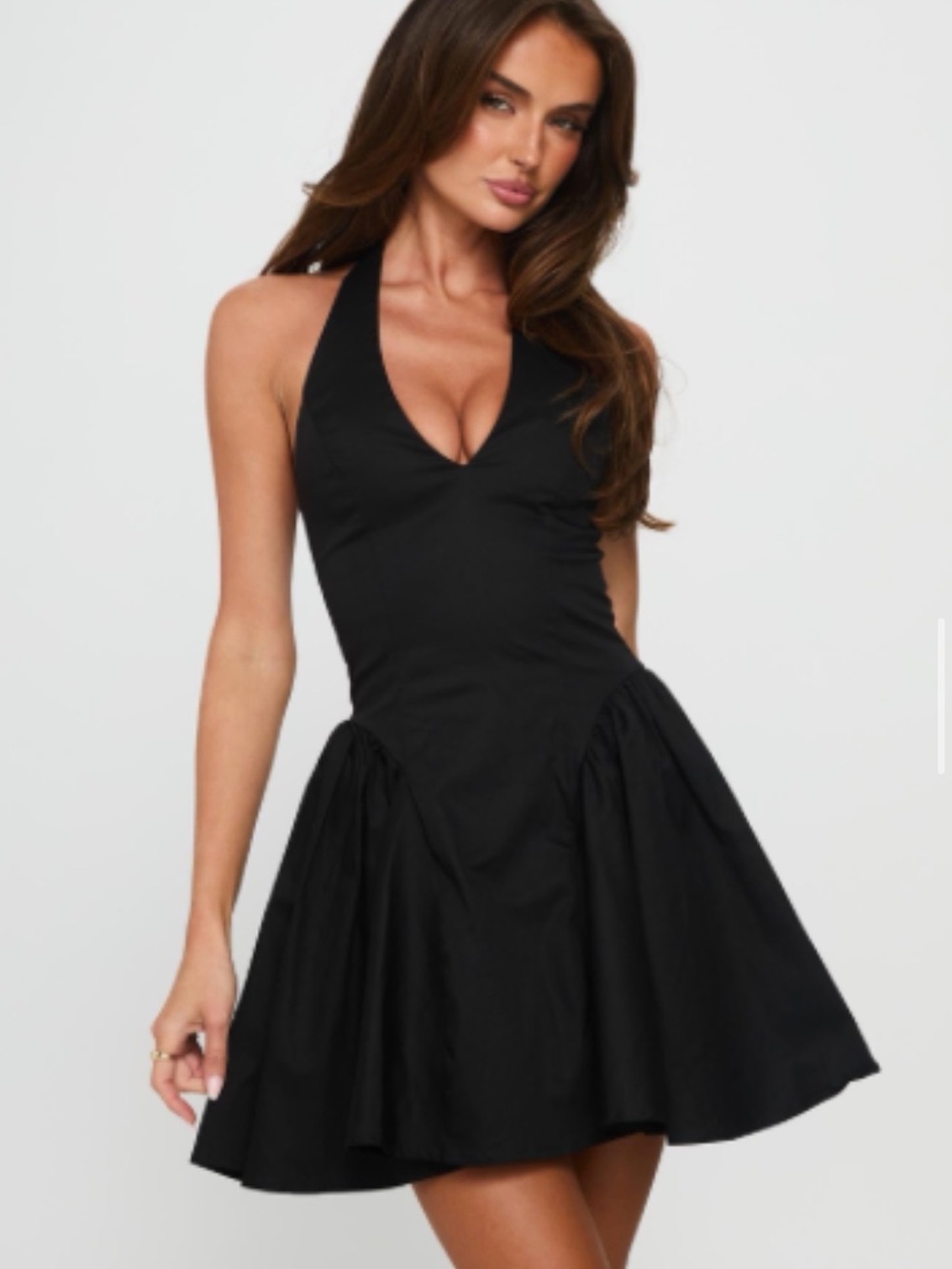 Princess Polly Black Halter Mini Dress